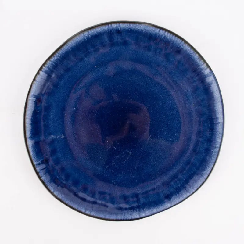 Teller reactive glaze reaktive Glasur dunkelblau 27cm Preisreduziert