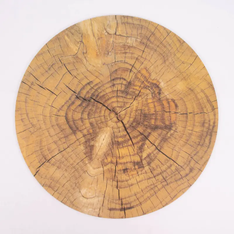 Platzset rund Holzoptik Kork braun 38cm Sichere Zahlung