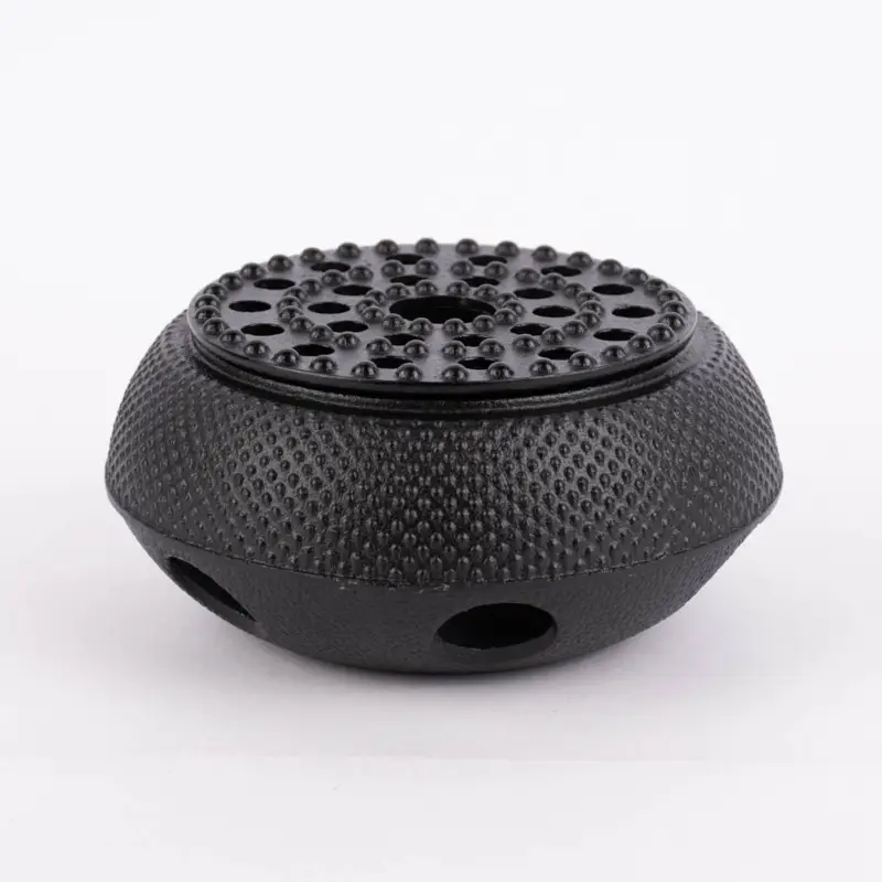 Stövchen rund Gusseisen Punkte schwarz 13,5x7,5cm Neu Im Sortiment