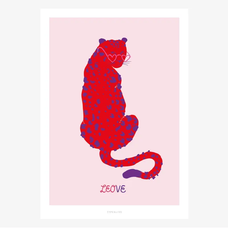 Neu Print Leove Papier weiß rosa rot A5 oder A4