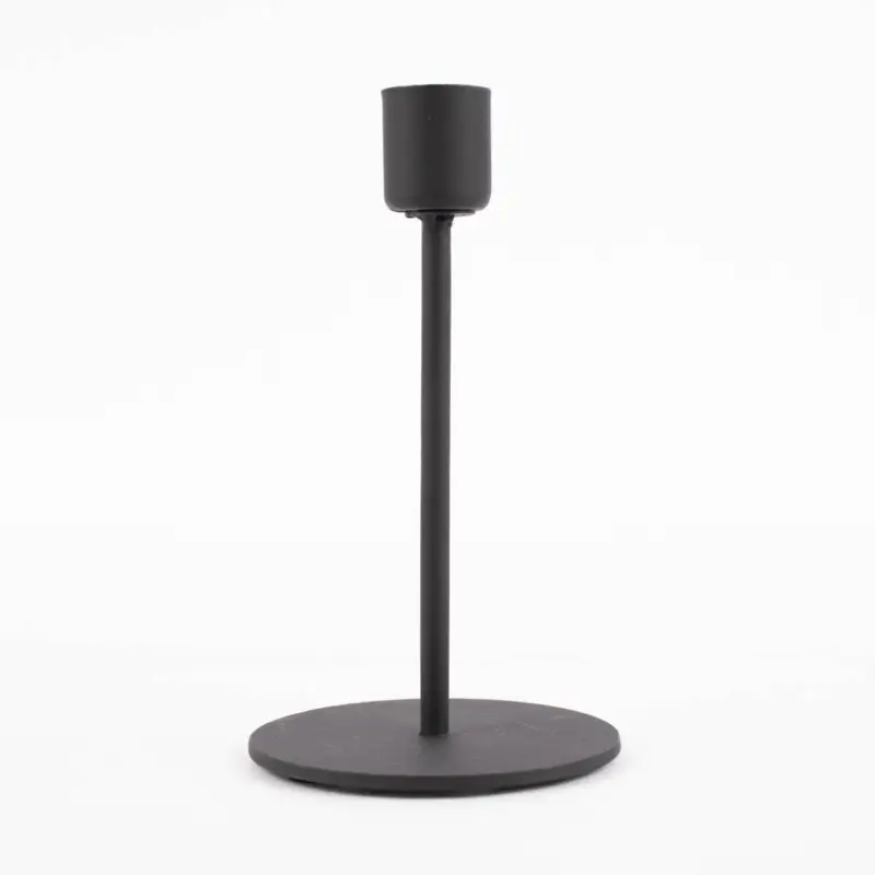 Rico Design Kerzenhalter für Stabkerzen Metall matt schwarz 14x8cm Schnäppchen