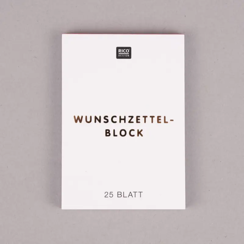 Preis Gesenkt Rico Design Wunschzettelblock Sterne weiß goldfarbig A8 5x7,5cm