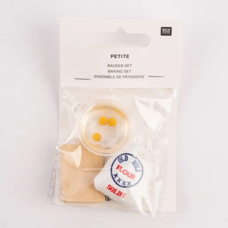 Neu Im Sortiment Rico Design Miniatur Set Backen natur weiß klar