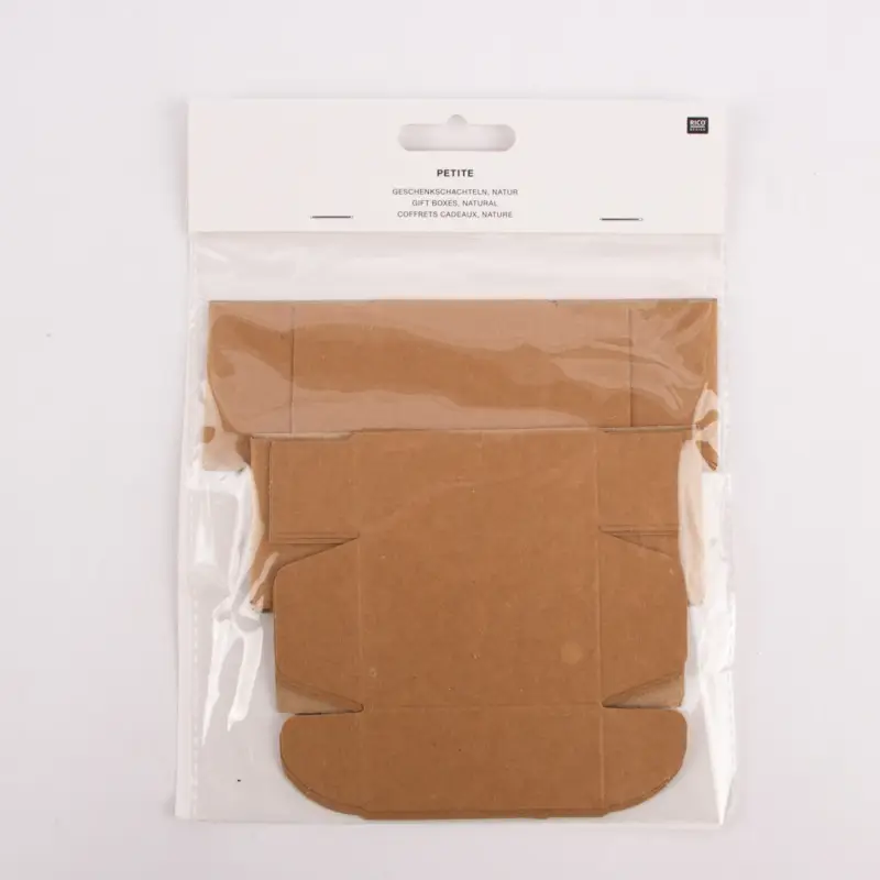 Abverkauf Rico Design kleine Geschenkschachteln verschiedene Größen braun 6 Stück