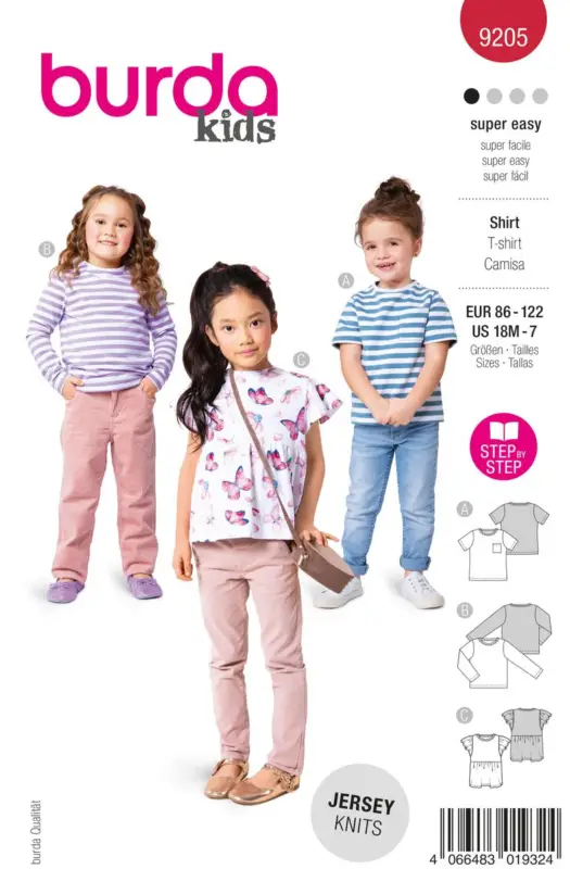 Abverkauf Burda Schnittmuster 9205 Kinder Shirt