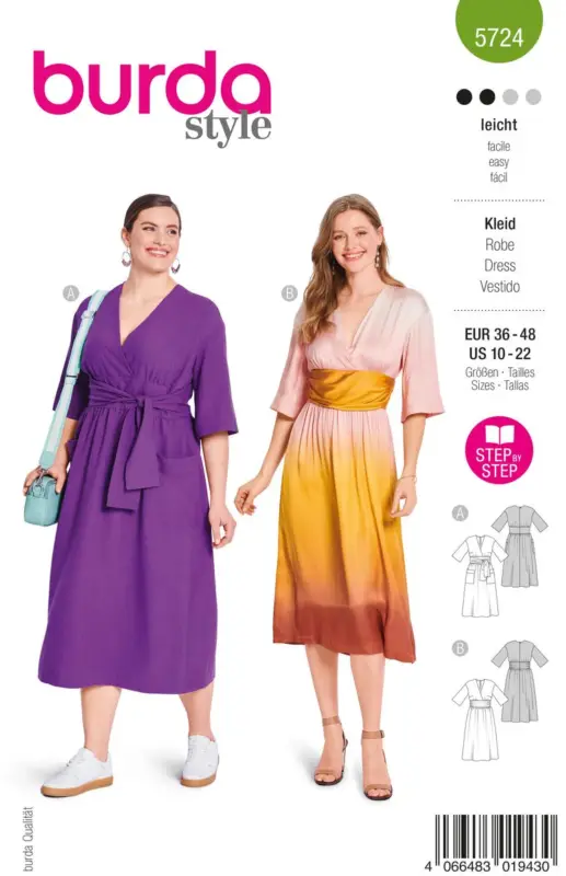 Burda Schnittmuster 5724 Damen Kleid Billig