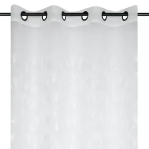 Vorhang mit Ösen Voile mit Stickerei Gräser weiß 140x260cm Nur Für Kurze Zeit