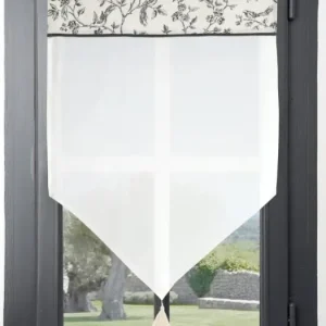 Top-Seller Scheibengardine Hänger Vögel auf Zweigen Leinenoptik natur 60x90cm