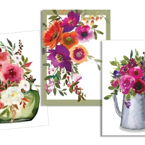 Online Kaufen Geschirrtuch Anemone aus Baumwolle 50x70cm im 3er Set