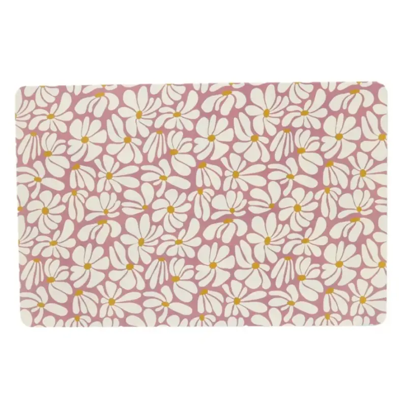 Garantierte Lieferung Platzset Tischset Flowers Blumen rosa weiß 43x28cm