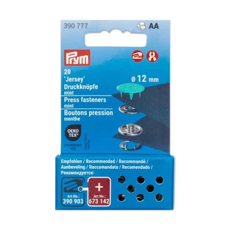 Druckknöpfe Jersey 12mm mint 20 Stk von Prym Online Kaufen
