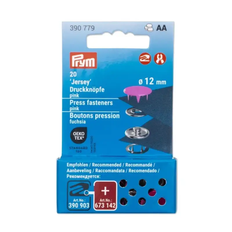 Highlight Druckknöpfe Jersey 12mm pink 20 Stk von Prym