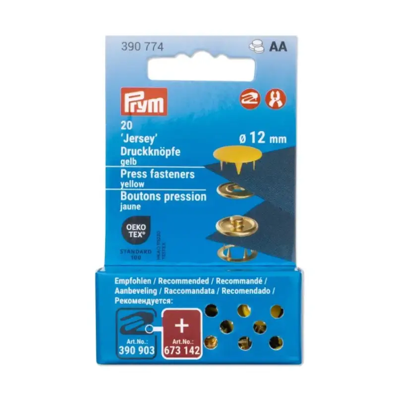 Druckknöpfe Jersey 12mm gelb 20 Stk von Prym Jetzt Kaufen