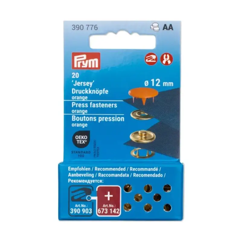 Druckknöpfe Jersey 12mm orange 20 Stk von Prym Must-Have