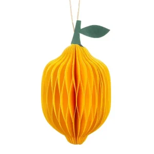 Sass & Belle Lemon Honeycomb Dekohänger Zitrone aus Wabenpapier gelb 6x8,5cm Begrenztes Angebot