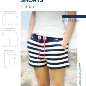 Schnittmuster Shorts Damen Papierschnittmuster meine Suri Gr. 32-52 von Meine Herzenswelt Saisonangebot