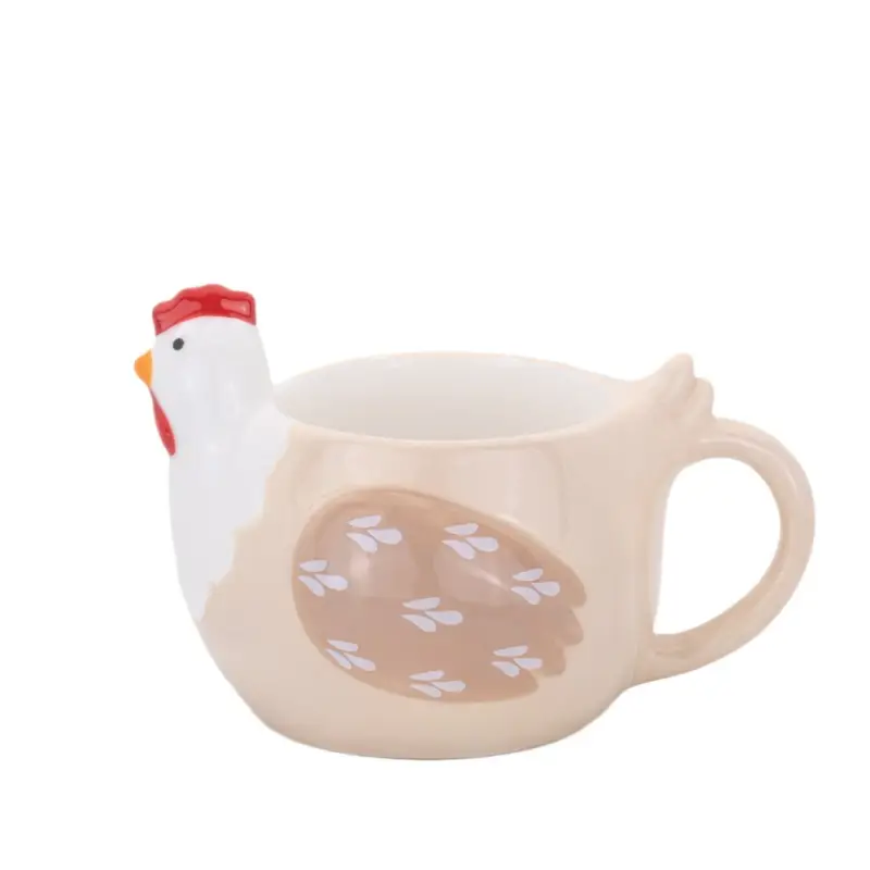 Tasse Huhn Chicken Shaped Mug 220ml Dolomit Handfinish beige von Sass & Belle Versand Am Gleichen Tag