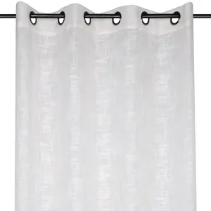 Ösenvorhang Ontario halbtransparent natürlich uni Wollweiß 140x260cm Geprüft