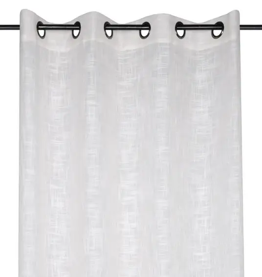 Ösenvorhang Ontario halbtransparent natürlich uni Wollweiß 140x260cm Geprüft