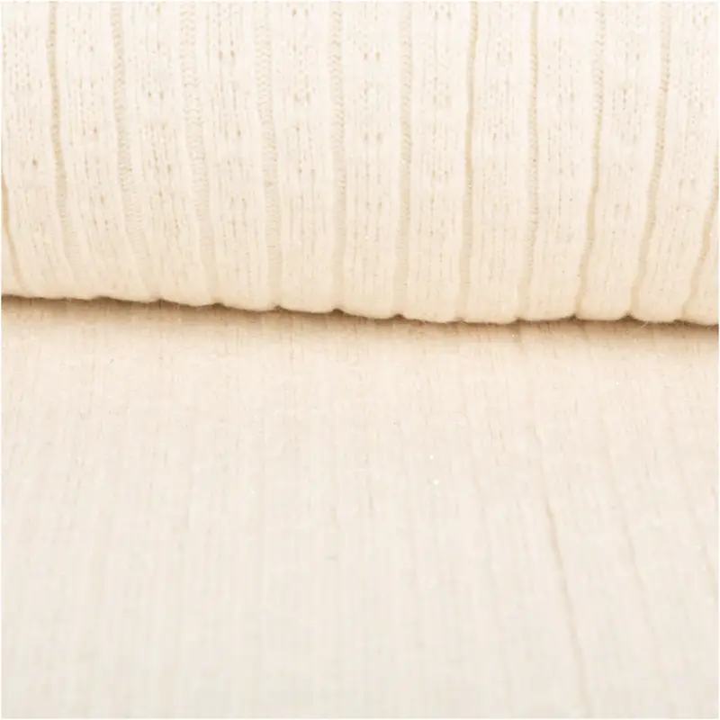 Meistverkauft Strickstoff natur mit silberfarbigen Glitzereffekten 330g/qm 138cm Breite