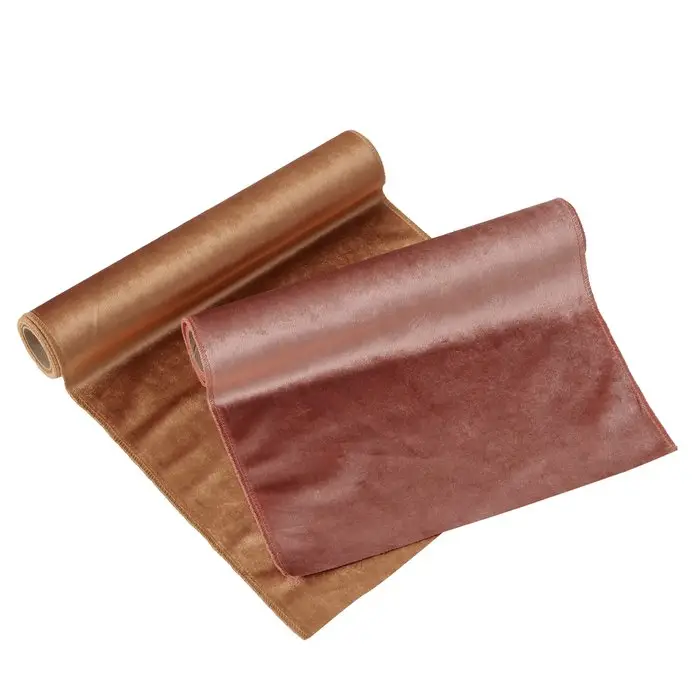 Preisknaller Tischdeko Samt altrosa oder nude-rosa 35,5x200cm von Boltze
