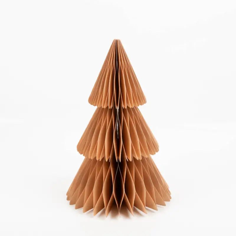Weihnachtsbaum Honeycomb beige 30 x 20 cm (H x D) recyceltes Papier von Boltze Home Günstig