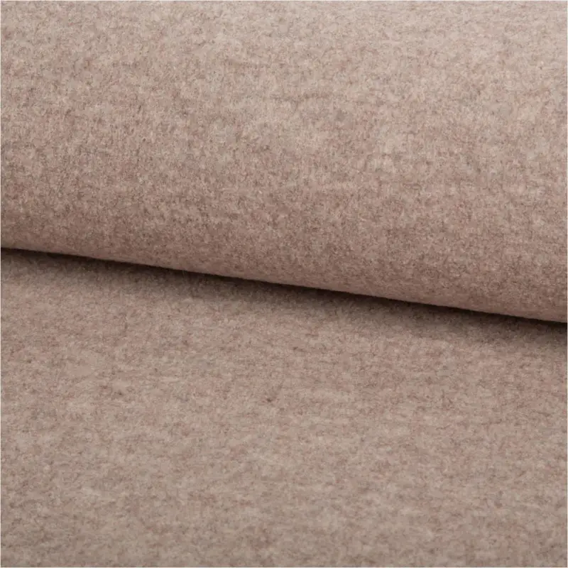 Rabatt Wollstoff Walkloden aus reiner Schurwolle 410g/qm uni beige 140cm Stoffbreite