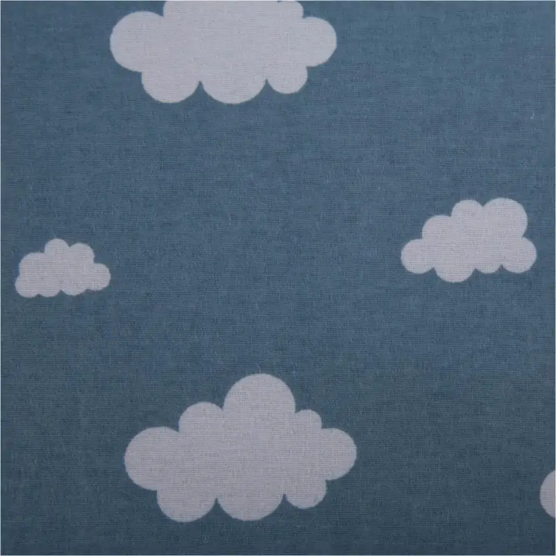 Flanell Stoff Baumwollflanell Wolken hellblau 1,47m Breite Top-Preis