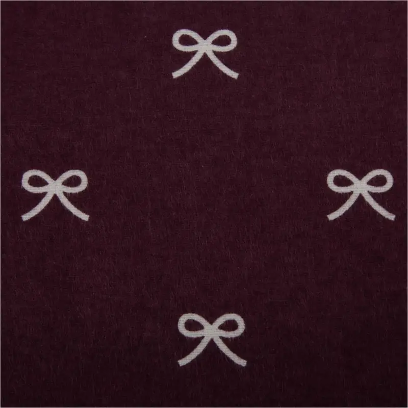 Markenprodukt Flanell Stoff Baumwollflanell Schleifen aubergine 1,47m Breite