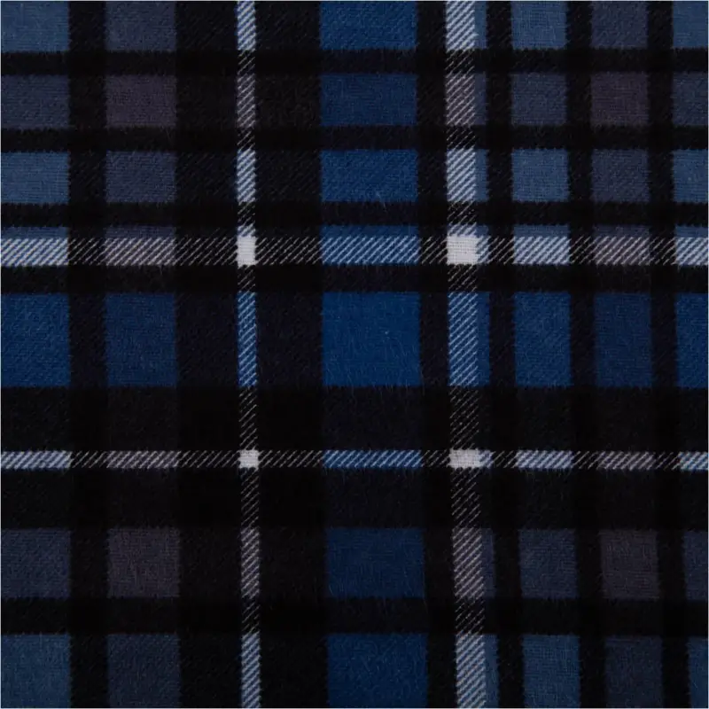 Flanell Stoff Baumwollflanell Karo blau 1,47m Breite Top-Preis