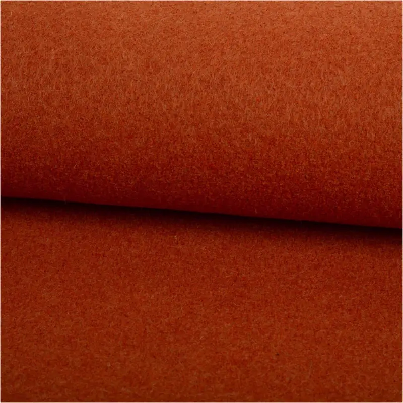Sale Wollstoff Walkloden aus reiner Schurwolle 410g/qm uni ziegel 140cm Stoffbreite