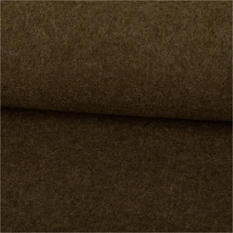 Wollstoff Walkloden aus reiner Schurwolle 410g/qm uni dunkel olivgrün 140cm Stoffbreite Preiswert