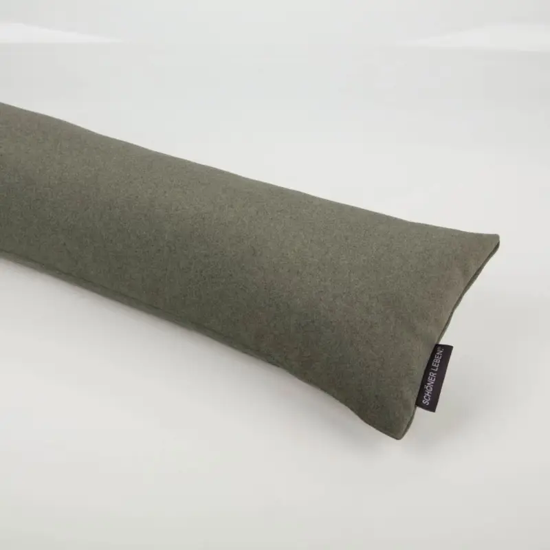 Jetzt Bestellen SCHÖNER LEBEN. Zugluftstopper Thermo kuschelweich uni in Grün für Fenster und Türen, waschbar, verschiedene Größen