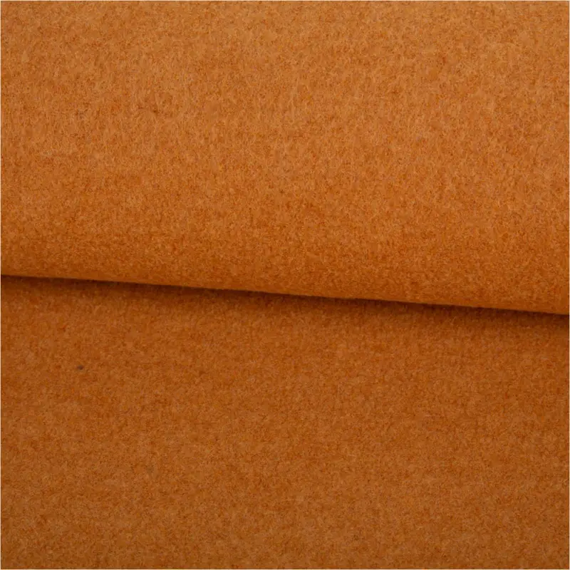 Preisreduziert Wollstoff Walkloden aus reiner Schurwolle 410g/qm uni ocker-gelb 140cm Stoffbreite