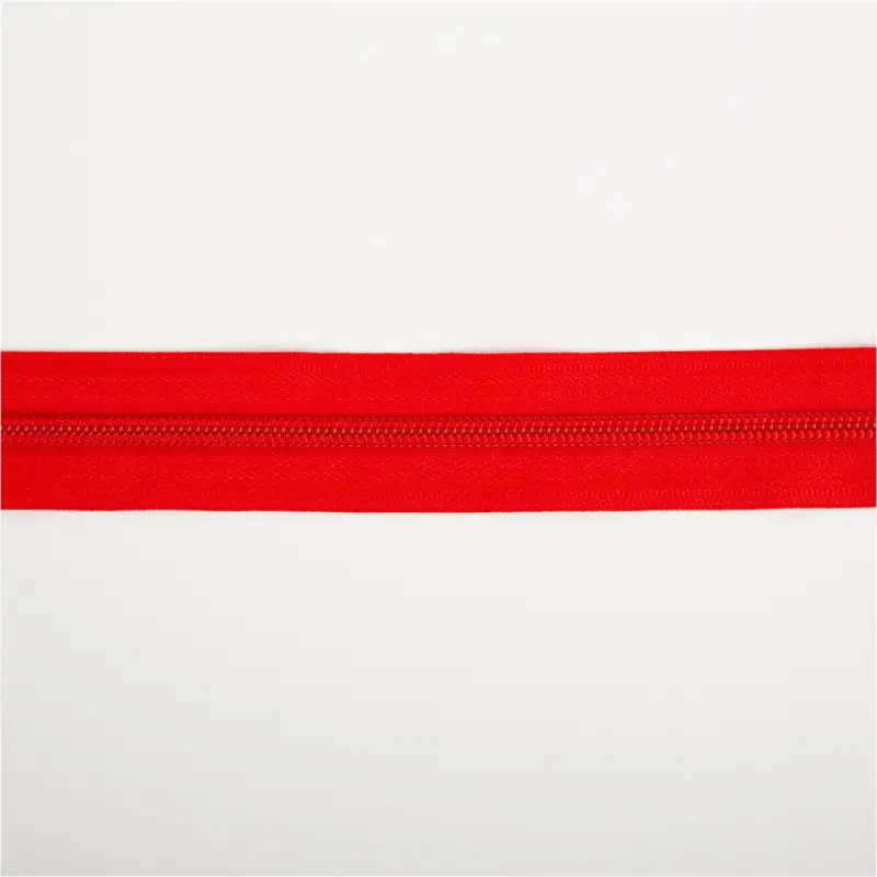 Zertifiziert YKK Reißverschluss Meterware Kunststoffspirale 5mm in 3cm Breite individuell zuschneidbar Rot