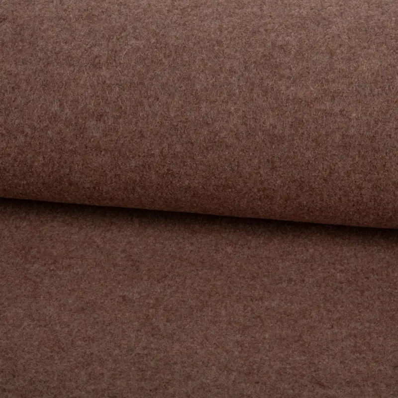 Wollstoff Walkloden aus reiner Schurwolle 410g/qm uni Braun-Taupe Stoffbreite Beliebt