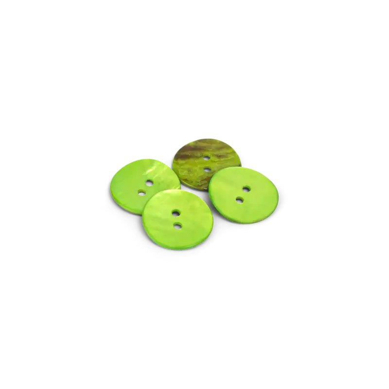 Knopf 2-Loch limette glänzend 20mm 4Stk. Nur Für Kurze Zeit