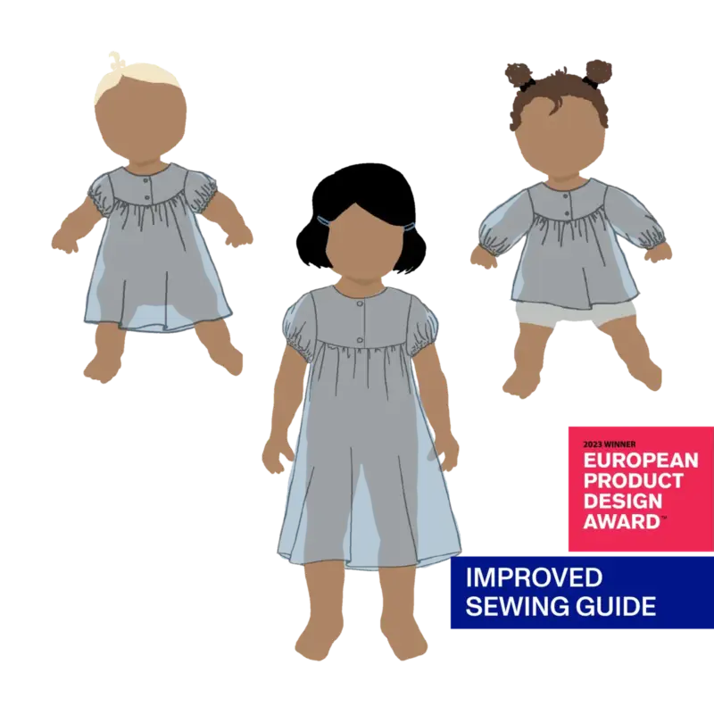 Direkt Vom Hersteller Kleid und Bluse mit Passe und Kräuse, 74