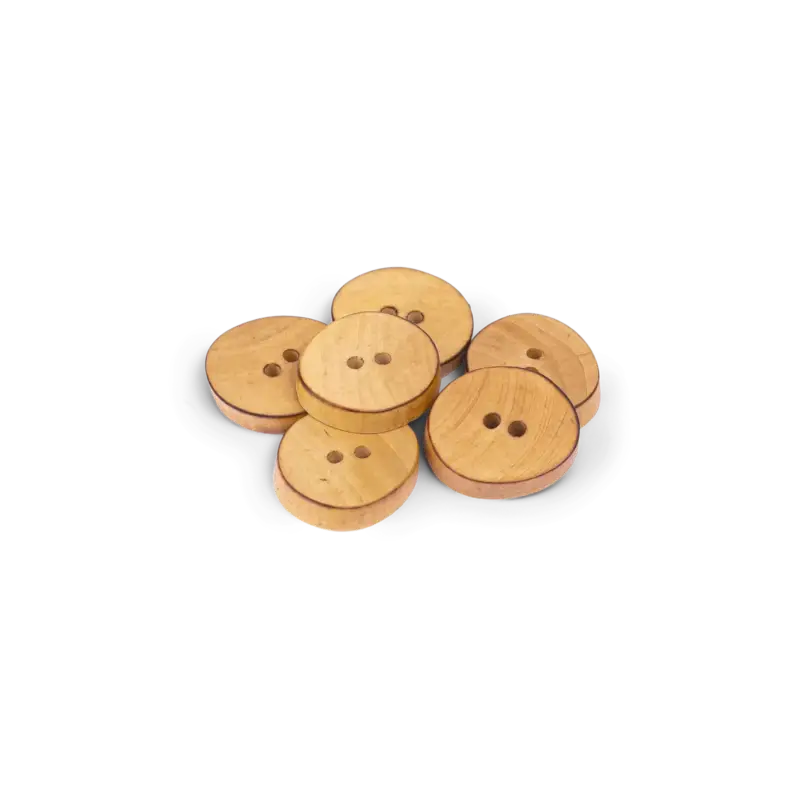 Expressversand Holzknopf oval, 2-Loch 18mm, 6 St.