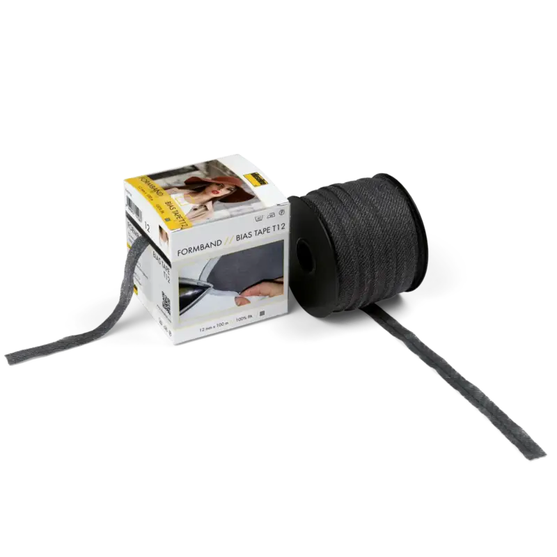 Garantierte Lieferung Vlieseline Formband 12mm 100m, graphit