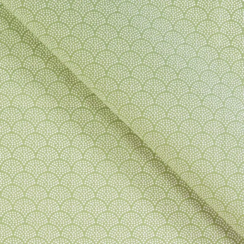 Textilwachstuch, grün/weiße Bögen Knallerangebot