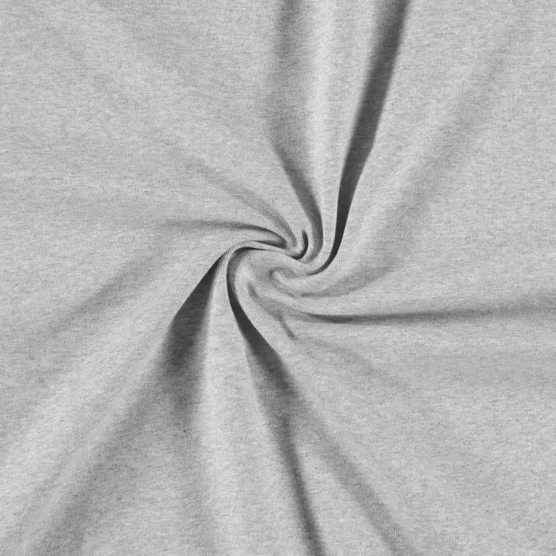 Geprüft Rippenjersey mit Stretch, Grau meliert