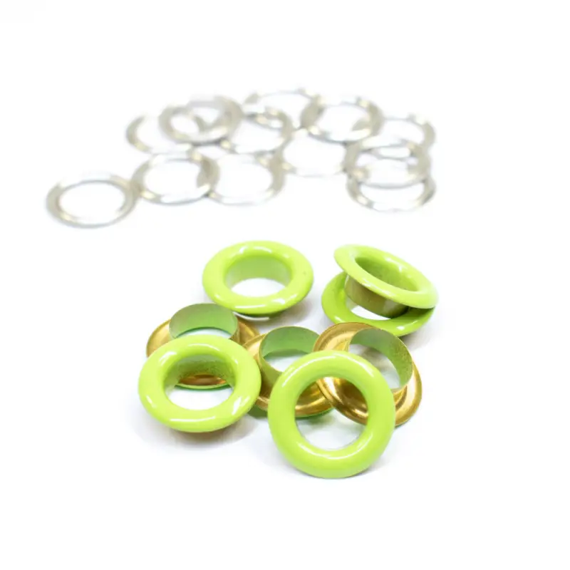 Snaply bunte Ösen 8 mm limegrün Echt