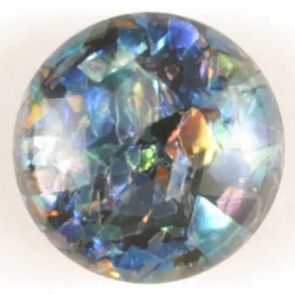 Billig wunderschöner Glitzerknopf - Größe: 13mm