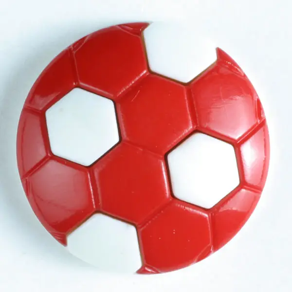 Sportknopf in Form eines Fußballs - Größe: 20mm Saisonangebot