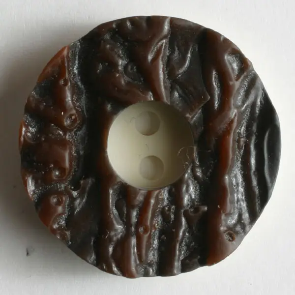 Ausverkauf Kunststoffknopf Hirschhornimitat - Größe: 20mm