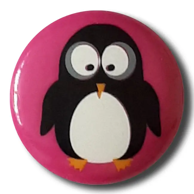 fröhlicher Pinguinknopf mit Öse - Größe: 18mm Direktkauf