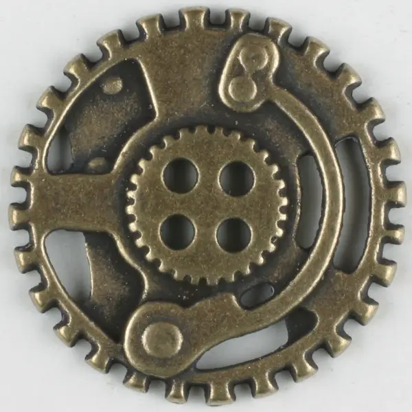 Steampunk Knopf Zahnrad mit 4 Löchern - Größe: 30mm Ausverkauf
