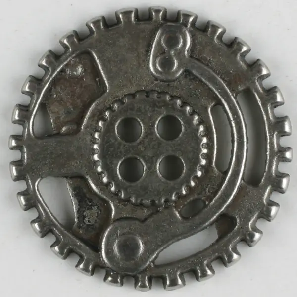 Steampunk Knopf Zahnrad mit 4 Löchern - Größe: 30mm Preisreduziert