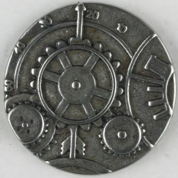 Steampunk Knopf Uhrwerk mit Öse - Größe: 30mm Top-Preis